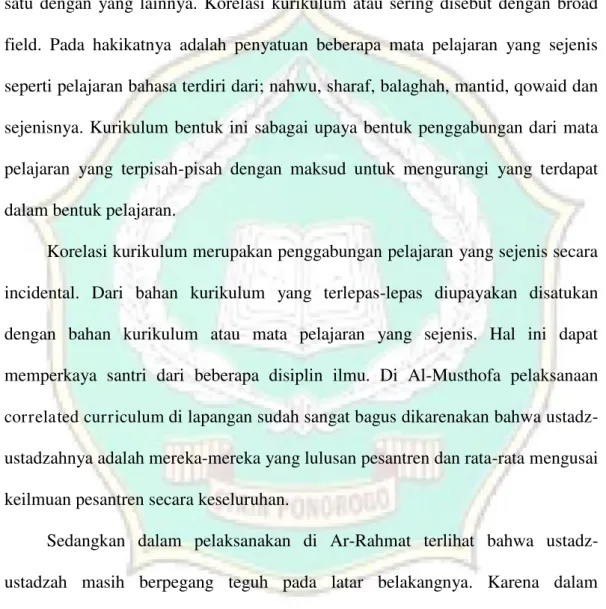 Gambar 5.1.  Correlated Curriculum