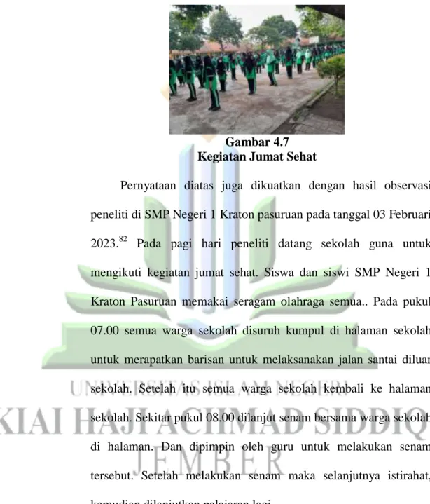 Gambar 4.7  Kegiatan Jumat Sehat 