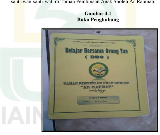 Gambar 4.1  Buku Penghubung 
