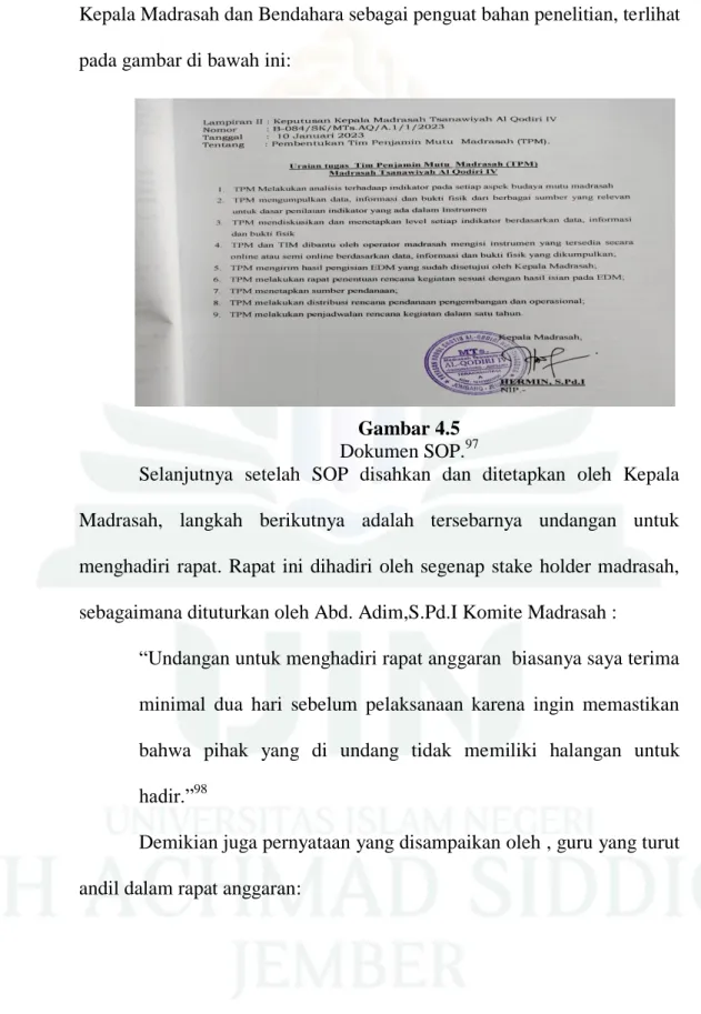 Gambar 4.5  Dokumen SOP. 97