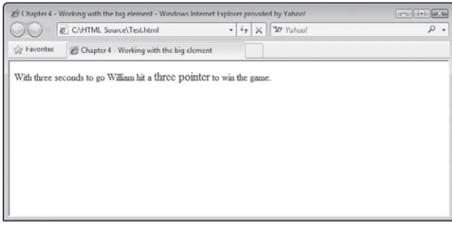 Figure 4.16 shows how Internet Explorer rendered the list from the previous example.