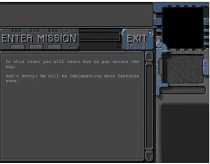 Figure 5-4.  The mission briefing screen for our first level