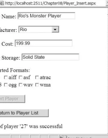 Figure 8-7. The supported Formats are also saved.