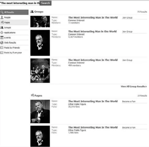 Figure 4.3   Search results for Dos Equis