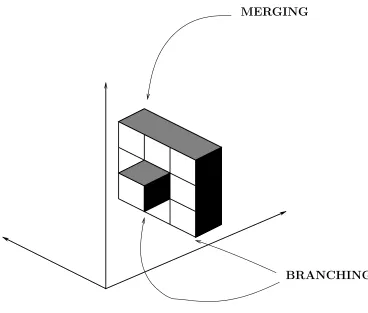 Figure 4: A case where branching and merging homologies are not equal in dimension 2