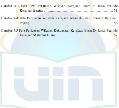 Gambar 4.2 Peta Peta Perluasan Wilayah Kerajaan Islam di Jawa Periode Kerajaan Cirebon ..…...….….……………………………………