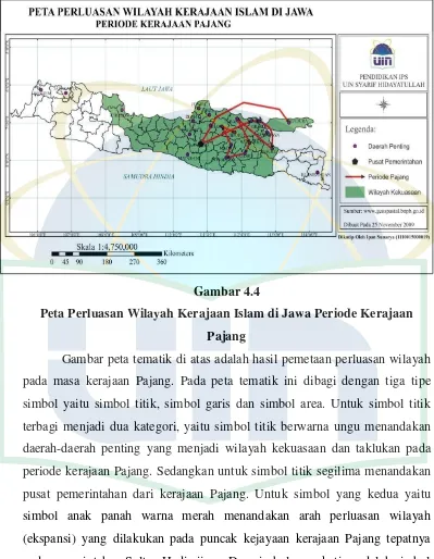 Gambar 4.4 Peta Perluasan Wilayah Kerajaan Islam di Jawa Periode Kerajaan 