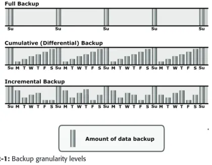 Figure 12-1: Backup granularity levels