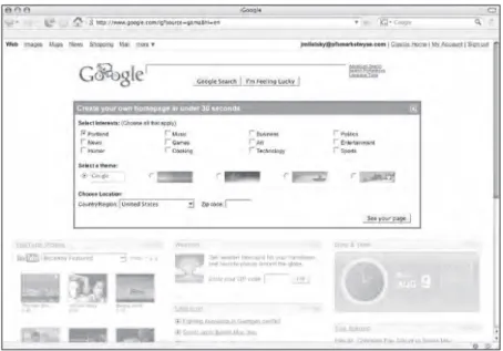 Figure 2-3  The Yahoo Home page comes with pre-set information.