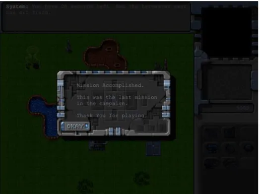Figure 8-11.  Message shown when the mission is accomplished