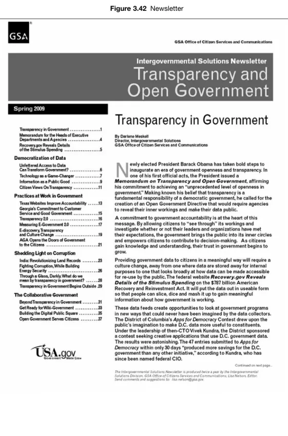 Figure 3.42 Newsletter