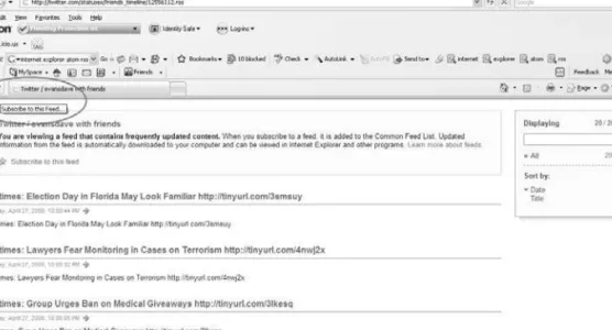 Figure 4.5   Subscribing to a Feed on Internet Explorer