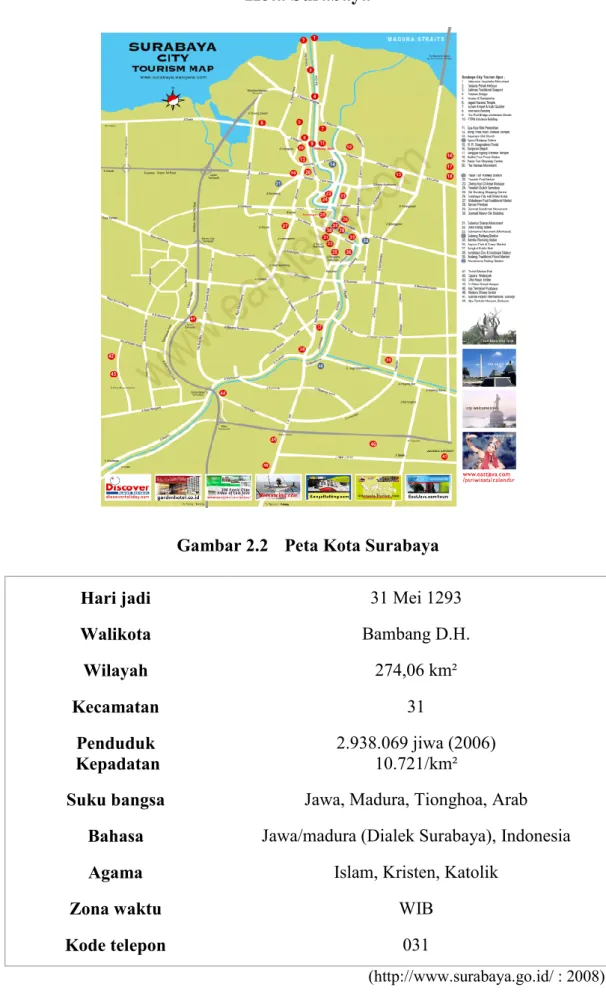 Gambar 2.2  Peta Kota Surabaya 