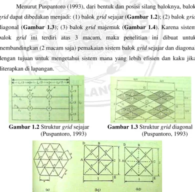 Gambar 1.2     Struktur grid sejajar 