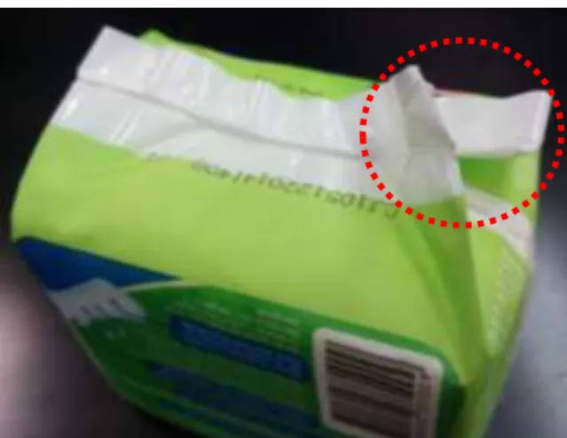 Gambar 4.3 Defect misalignment sealing 