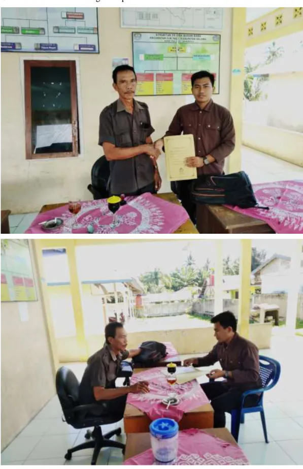 Gambar 1 wawancara dengan Kepala Desa 