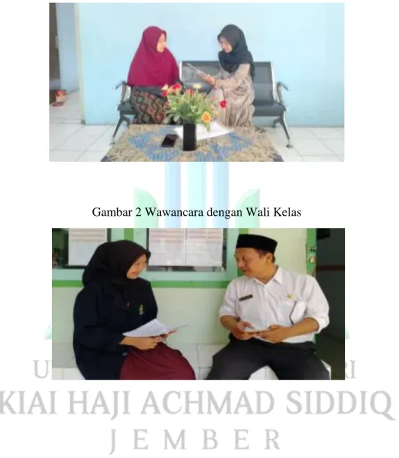 Gambar 1 Wawancara dengan Guru Bimbingan Konseling di MAN 1 Situbondo 