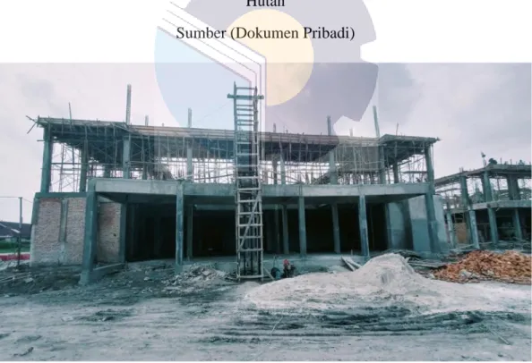 Gambar 2.6 Progres Pekerjaan Akhir bulan Agustus Gedung Pustaka Dan Lab Sumber (Dokumen Pribadi)