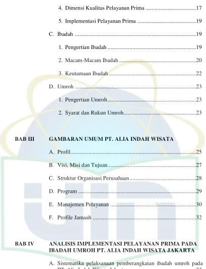 GAMBARAN UMUM PT. ALIA INDAH WISATA 