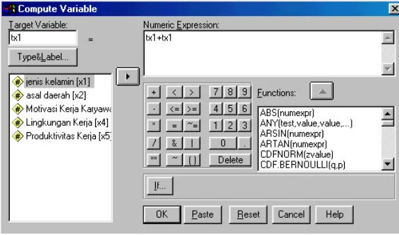 Gambar 2.2. Kotak Dialog Com pute Variable  