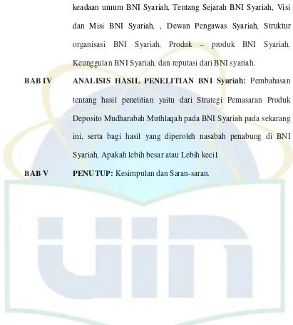 GAMBARAN UMUM BNI Syariah: Dalam bab ini di bahas 