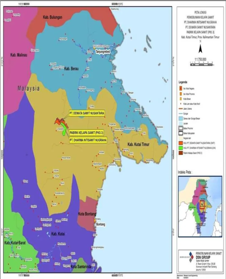Figure 1. Location Map of PT Dharma Satya Nusantara 