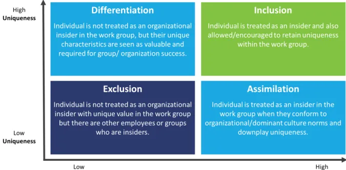 Figure 2: Inclusion Framework (Shore et al., 2011). 