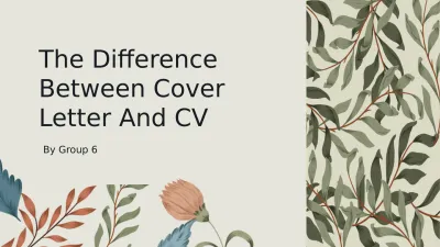 what does cover letter and cv mean