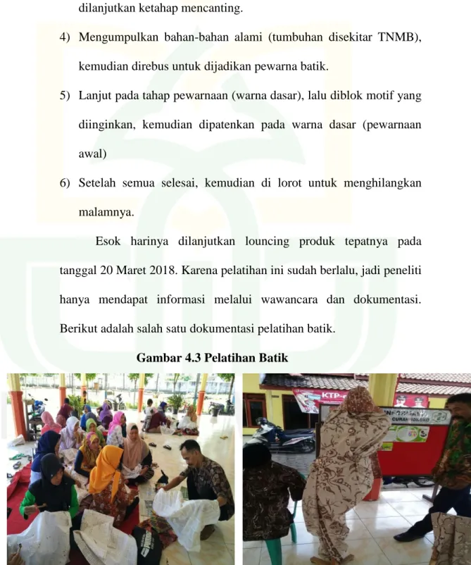 Gambar 4.3 Pelatihan Batik 