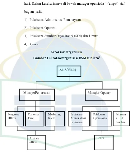 Gambar 1 Strukturorganisasi BSM Bintaro8 