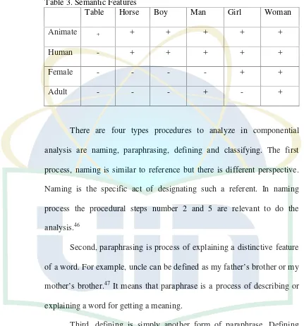 Table 3. Semantic Features