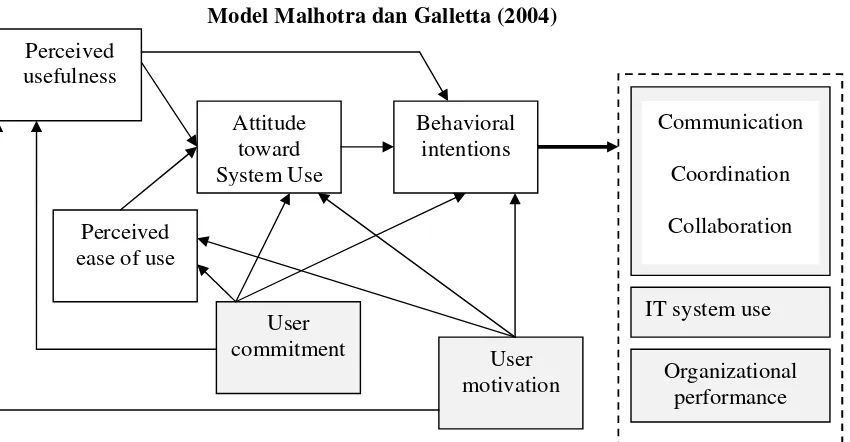 Gambar 2 Model Malhotra dan Galletta (2004) 