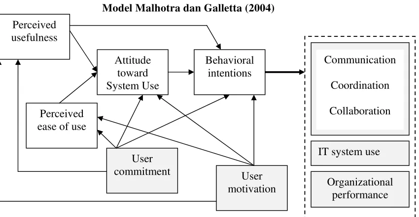 Gambar 2 Model Malhotra dan Galletta (2004) 