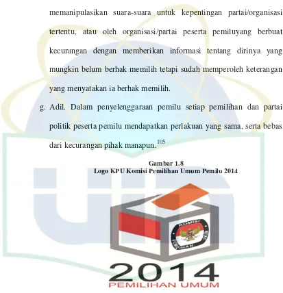 Gambar 1.8 Logo KPU Komisi Pemilihan Umum Pemilu 2014  