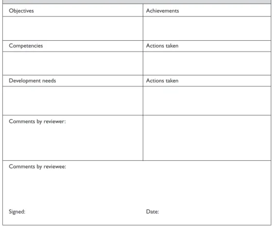 Figure 5.2  Performance management form (part 2)