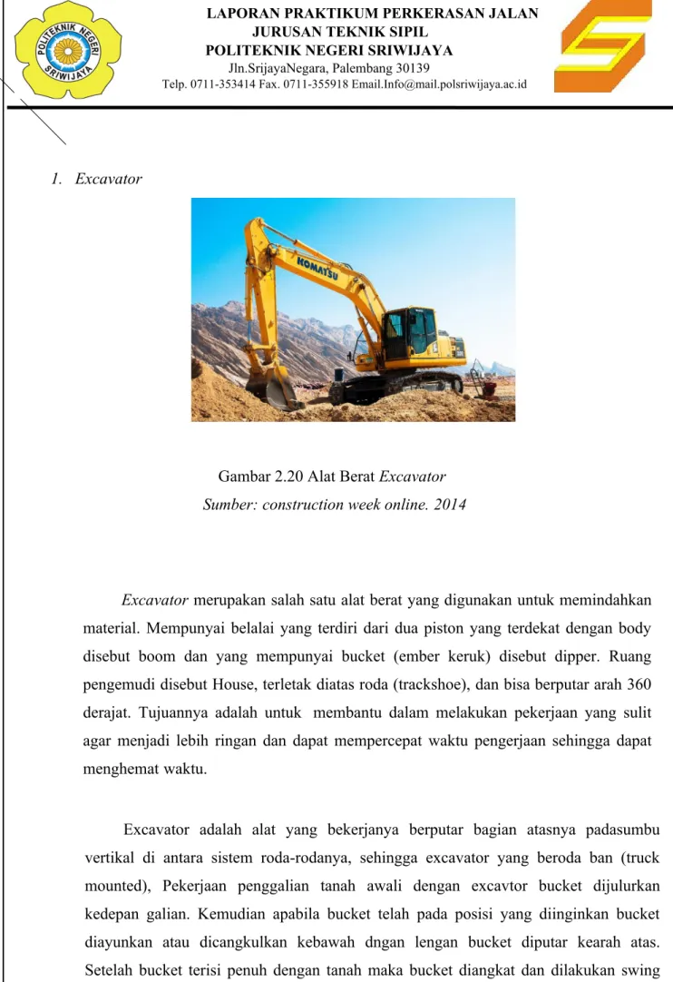 Gambar 2.20 Alat Berat Excavator  Sumber: construction week online. 2014