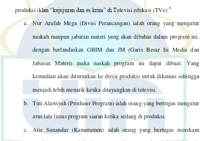 gambar selama produksi berlangsung dan memastikan bahwa tidak ada 