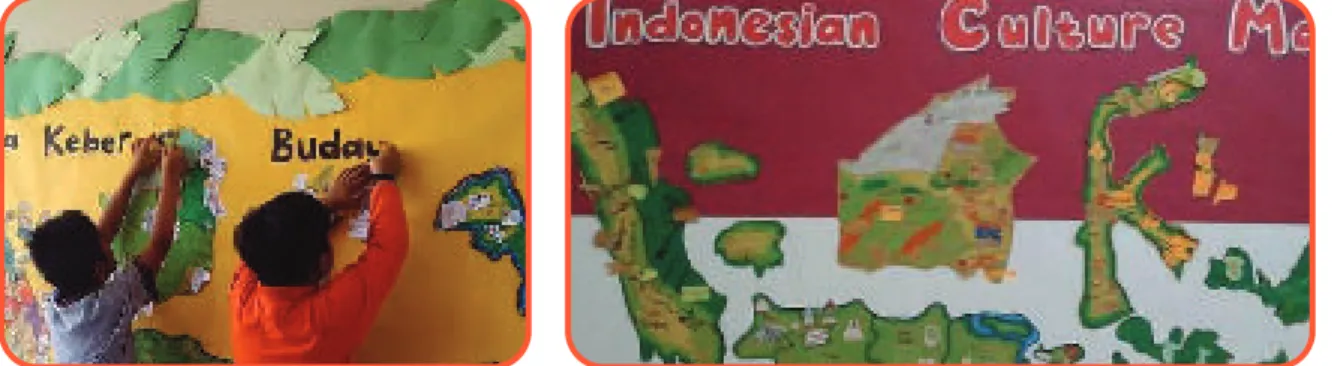 Gambar 6.2 Kegiatan pembuatan peta keberagaman di SD Mutiara  Bunda Bandung tahun 2019