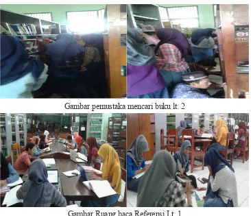 Gambar pemustaka mencari buku lt. 2