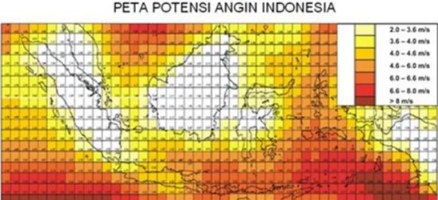 Tabel 2.1 Kondisi Angin di Indonesia 