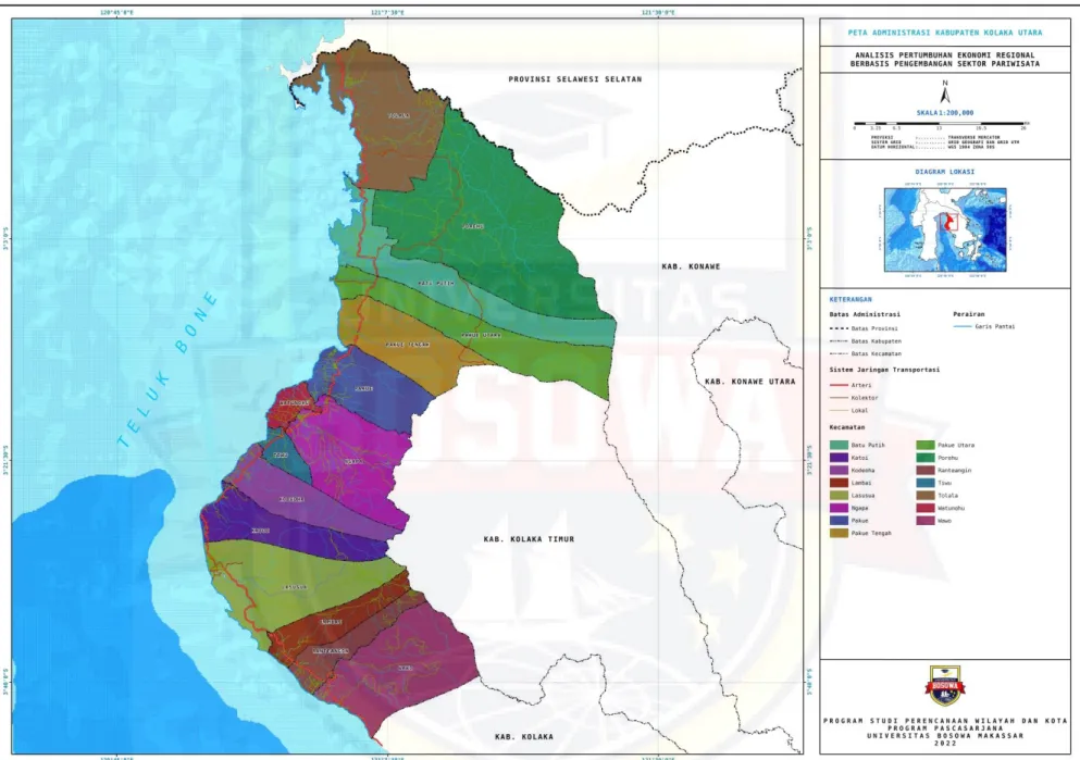 Gambar 4.1. Peta Administrasi Kabupaten Kolaka Utara