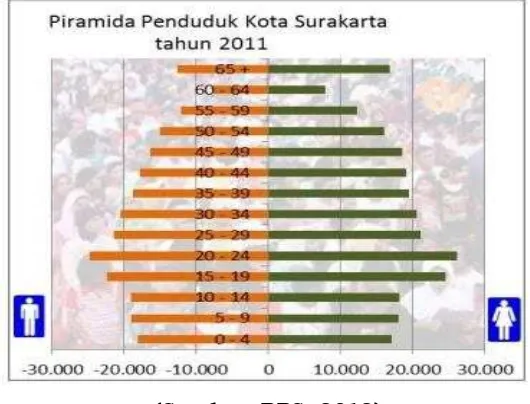 Tabel 2.7 Piramida Penduduk Kota Surakarta Tahun 2011 