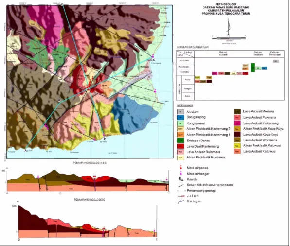 Gambar 2. Peta geologi daerah penelitian (Setiawan dkk., 2015) 