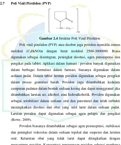 Gambar 2.4 Struktur Poli Vinil Pirolidon 