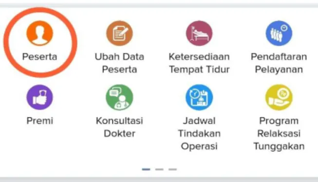 Gambar 2.1 menu utama mobile JKN 