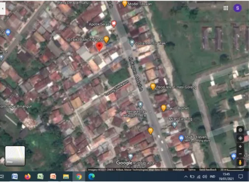 Gambar 1. Lokasi RT. 9 RW. 03 Lorong Sidokaton melalui satelit 