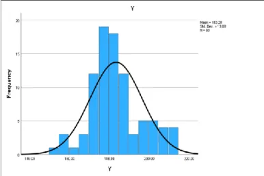 Figure 1. Histogram of Performance Variable Scores Guru (Y) 