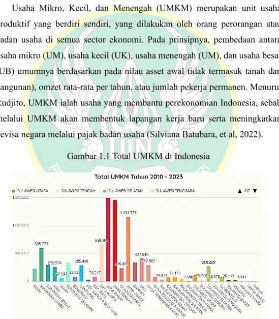 Gambar 1.1 Total UMKM di Indonesia 