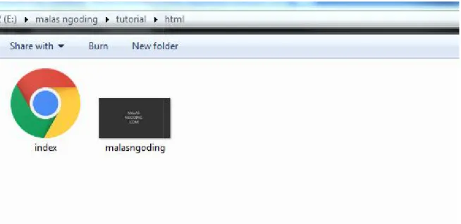 Gambar 16 menampilkan gambar pada html