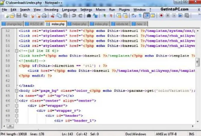 Gambar 2 : Notepad ++